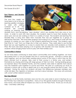 December Board Report First Grade 2016