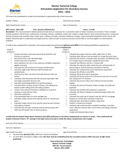 Business Mathematics - Marion Technical College