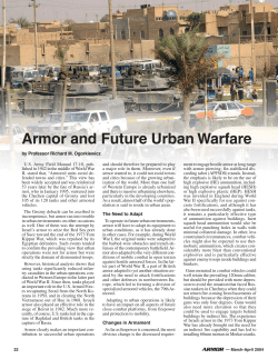 Armor and Future Urban Warfare