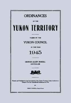 Ordinances of the Yukon-1945