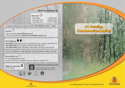 A1 Housing Condensation Leaflet