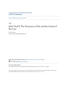 John Paul II, The Structures of Sin and the Limits