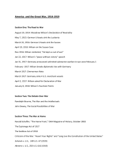 America and the Great War, 1914-1919