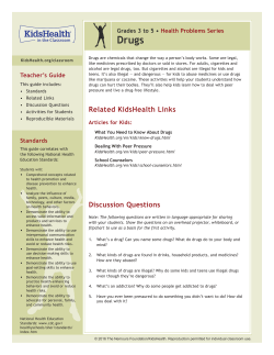 Teacher`s Guide: Drugs (Grades 3 to 5)