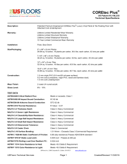 COREtec Plus Specifications