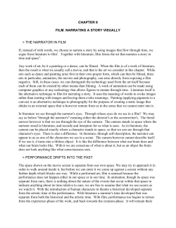 CHAPTER 8 FILM. NARRATING A STORY VISUALLY > THE
