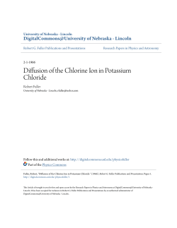 Diffusion of the Chlorine Ion in Potassium Chloride