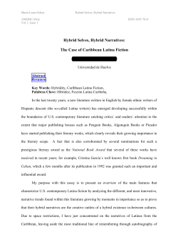 Hybrid Selves, Hybrid Narratives: The Case of Caribbean