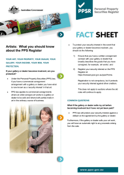 Artists What you should know about the PPS Register