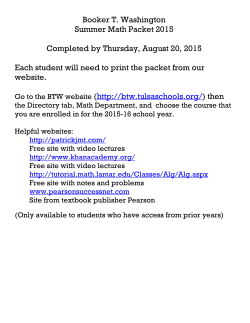 Geometry 2015 Summer Packet FV