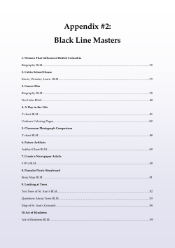 Appendix #2: Black Line Masters