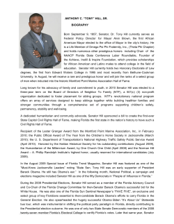 Hon. Anthony C. Hill - Montford Point Marine Association
