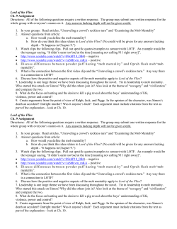 Lord of the Flies Ch. 9 Assignment