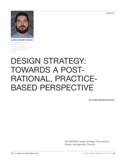 DESIGN STRATEGY: TOWARDS A POST