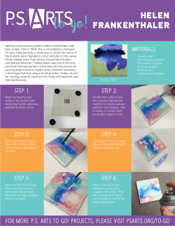 Featured Art Project Create the Helen Frankenthaler Color Field