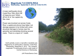 Magnitude 7.6 COSTA RICA