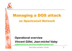 Managing a DoS Attack
