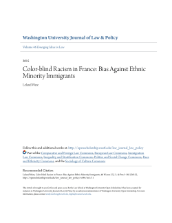 Color-blind Racism in France: Bias Against