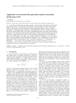 Application of an internal tide generation model to baroclinic spring