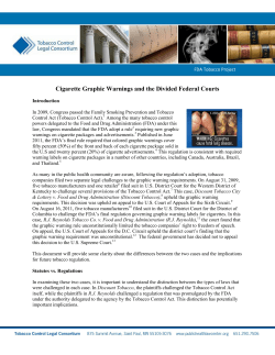 Cigarette Graphic Warnings and the Divided Federal Courts