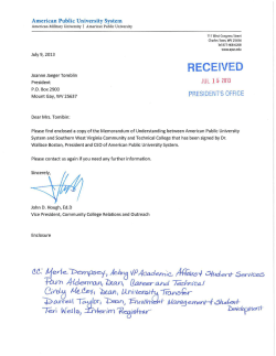 American Public University MOU