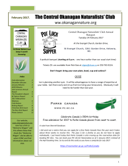 Feb 2017 - Central Okanagan Naturalists` Club