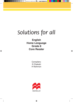 Solutions for all English Home Language Grade 8 Core Reader
