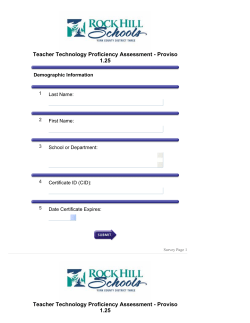 Teacher Technology Proficiency Assessment