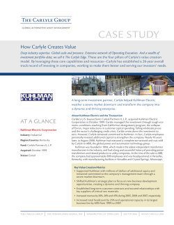 case study - The Carlyle Group