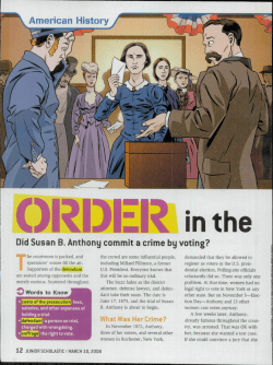 Order in the Court! (Susan B. Anthony)