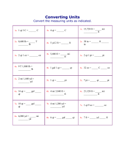Converting Units