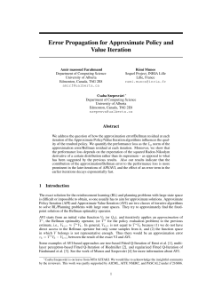 Error Propagation for Approximate Policy and Value Iteration