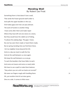 Mending Wall Passage Questions - Tri