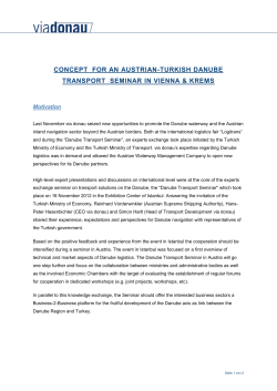 concept for an austrian-turkish danube transport seminar in vienna