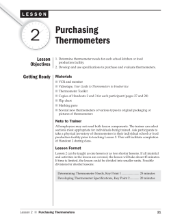 Purchasing Thermometers
