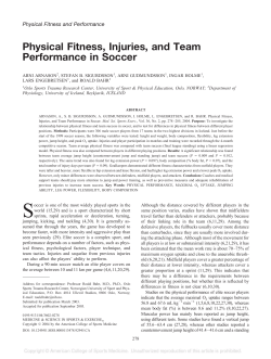 Physical Fitness, Injuries, and Team