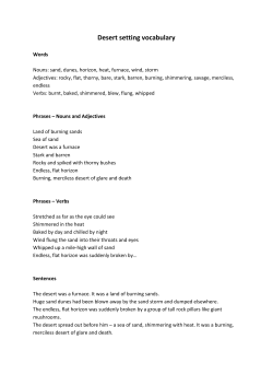 Desert setting vocabulary - Parkfield Primary School