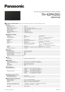 TH-42PH20U - Panasonic