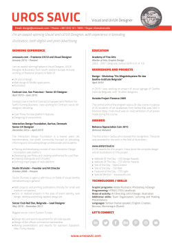 Resume - Uros Savic