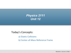 Elastic Collision and Center-of