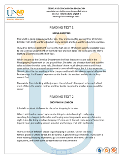 READING TEXT 1 READING TEXT 2