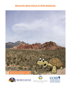 MOJAVE MAX EDUCATION MANUAL