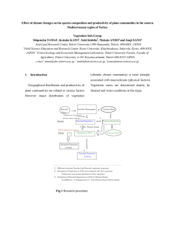 Effect of climate changes on the species composition and