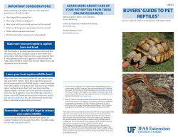 buyers` guide to pet reptiles1 - EDIS