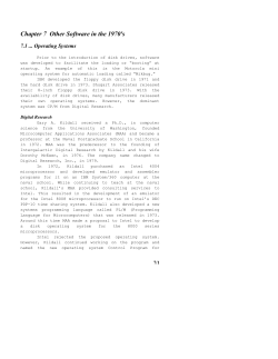Chapter 7 Other Software in the 1970`s