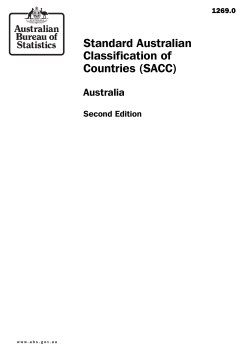 ABS Standard Australian Classification of Countries 1269.0 (AIHW)