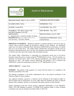 Employee Right-To-Know