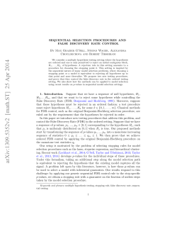 Sequential Selection Procedures and False