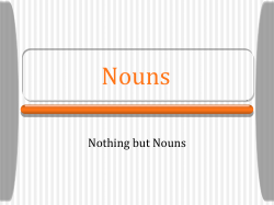 Nothing but Nouns - Madison County Schools