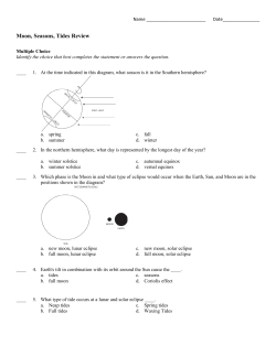 Moon, Seasons, Tides Review